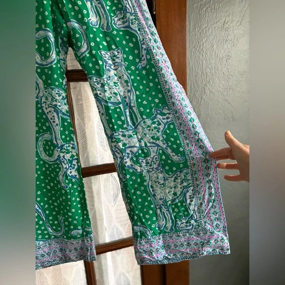 Lilly Pulitzer Bal Harbour Palazzo Pants in "Emerald Isle On The Prowl" Print - Picture 5 of 8